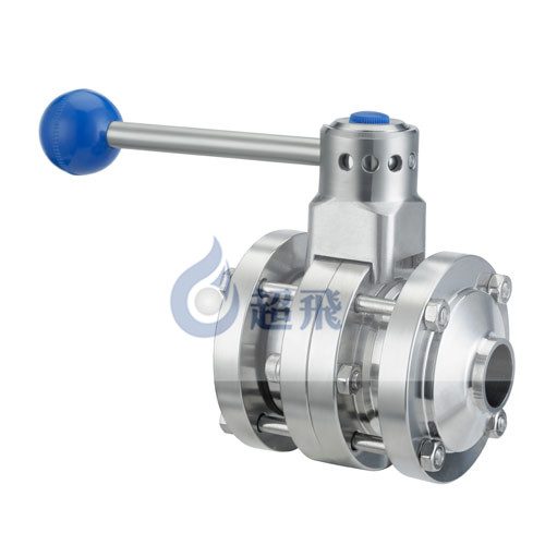 衛生級拉桿三片式焊接蝶閥